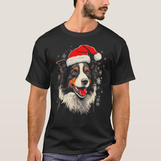 Camiseta Border Collie Dog Xmas (Frente)