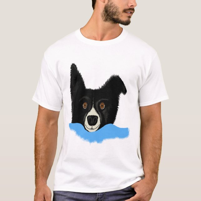 Camiseta Border collie enfrenta (Frente)