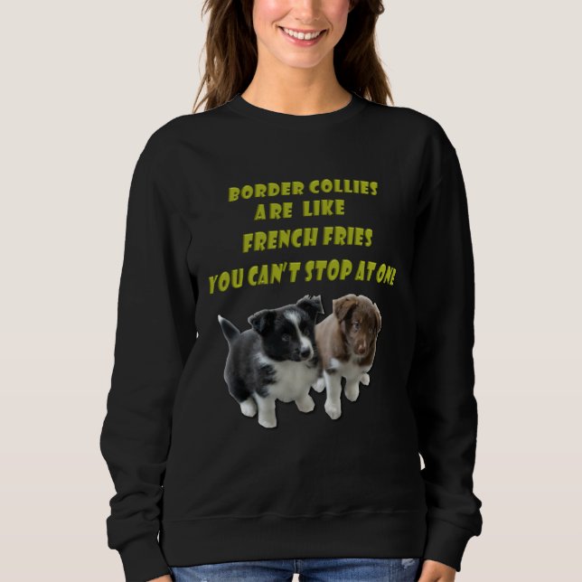 Camiseta Border Collie  French Fries (Frente)