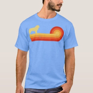Camiseta Border Collie Retro Vintage Sunset 60s 70s para Ho
