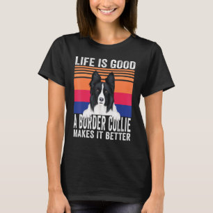 Camiseta Border Collies Tornam Sua Vida Boa Vintage