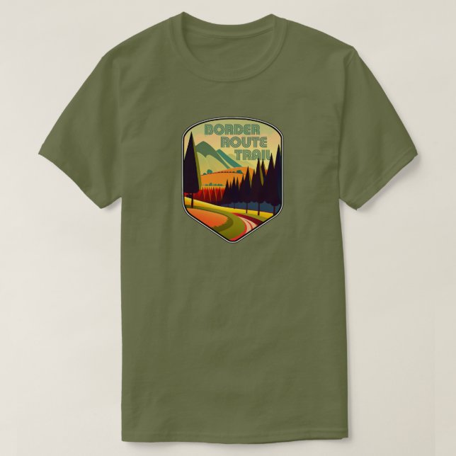 Camiseta Border Route Trail - Cores Minnesota (Frente do Design)
