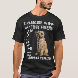 Camiseta Border Terrier Gifts for Dad Mom, Cute Brown Borde