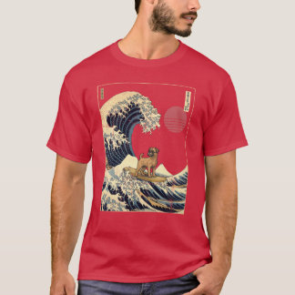 Camiseta Bordererrier Kanagawa garota de surfe japonesa ond