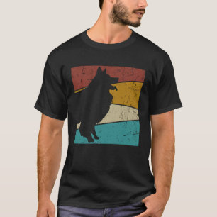 Camiseta Bordo Collie Men Fronteira entre Collie Dog Vintag