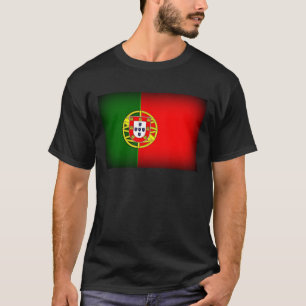 Camiseta Bordo Negro de Bandeira Portugal