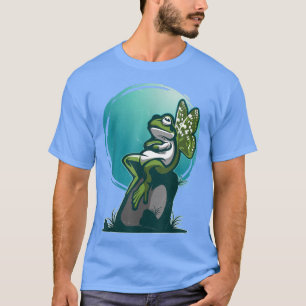 Camiseta Bordo Sapo Borboleta Fada Grunge Aestética Cottag