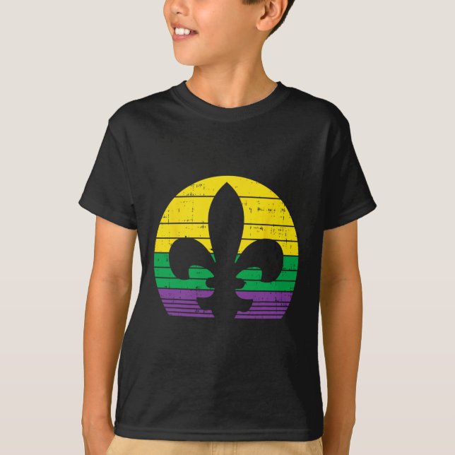 Camiseta Boredkoalas Retro Jester Hat Silhouette Mardi Gras (Frente)