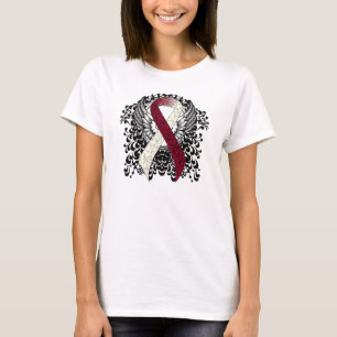 Camiseta Borgonha e Faixa de Marfim com Asas