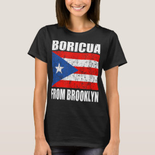 Camiseta Boricua de Brooklyn, nova iorque, bandeira puerto-