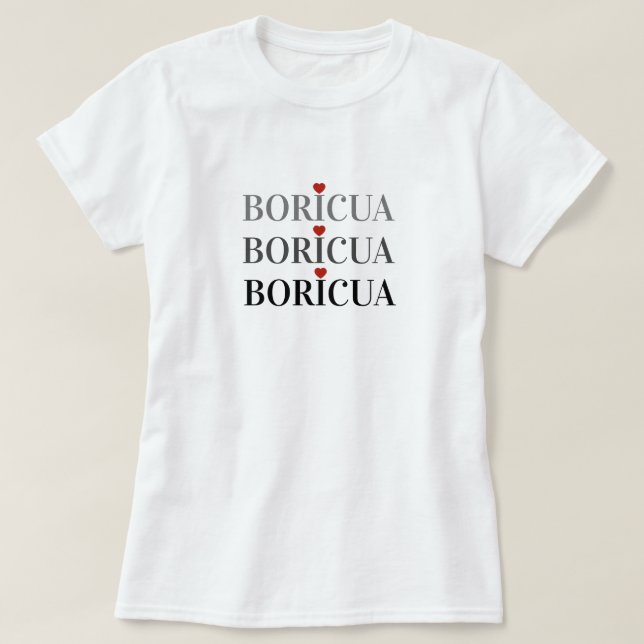 Camiseta Boricua Porto Rico (Frente do Design)