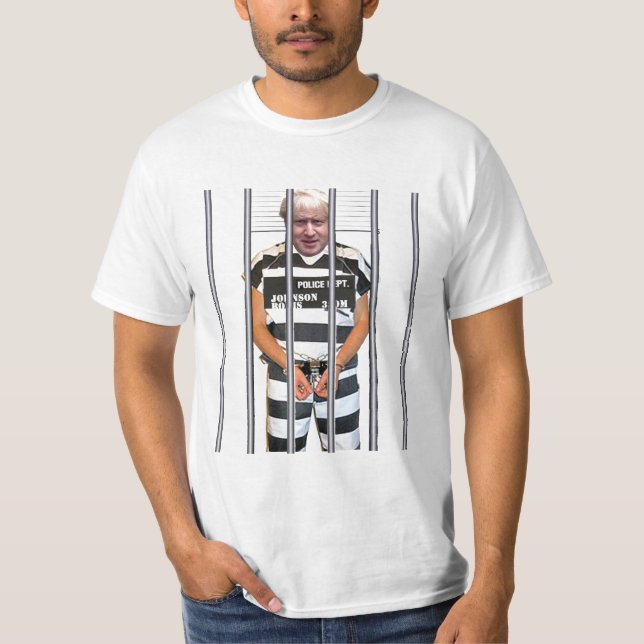 Camiseta Boris Johnson na prisão (Frente)