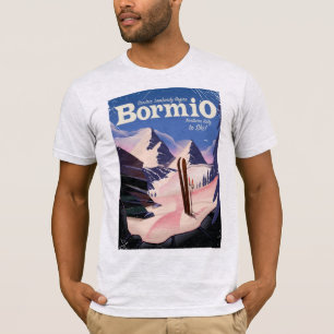 Camiseta Bormio, Sondrio, região de Lombardy, cartaz do