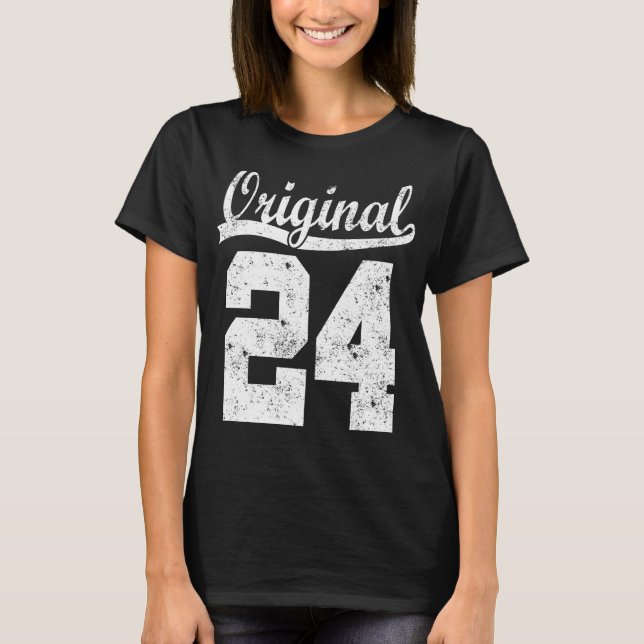 Camiseta Born 24 birthday shirt (Frente)