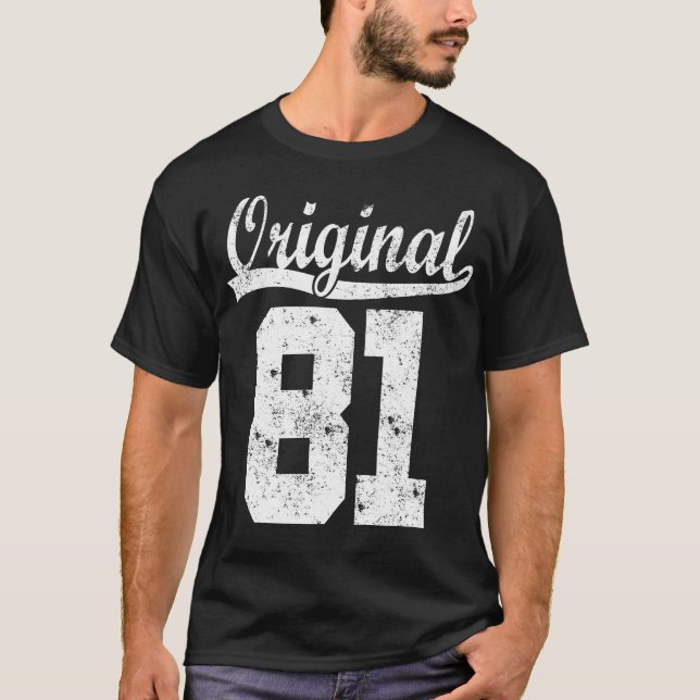 Camiseta born 81 birthday shirt (Frente)