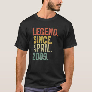 Camiseta Born April 2009 Legend Since April 2009 13 Years O