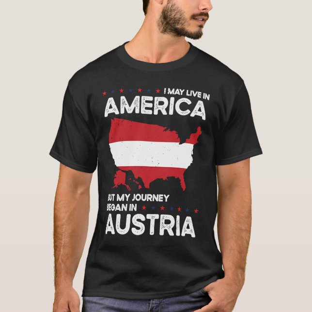 Camiseta Born Austrian Austria American USA Citizenship  1 (Frente)
