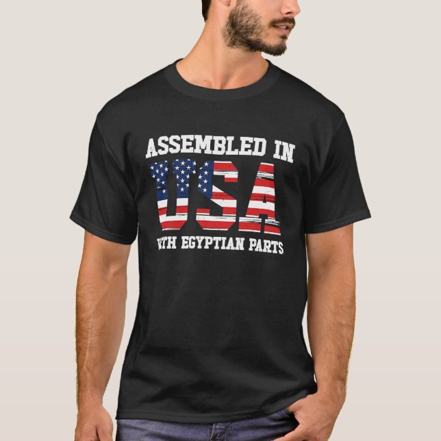 Camiseta Born Egyptian Egypt American USA Citizenship (Frente)