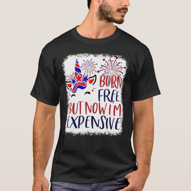Camiseta Born Free Now Expensive 4th of July Outfit Baby Gi (Frente)