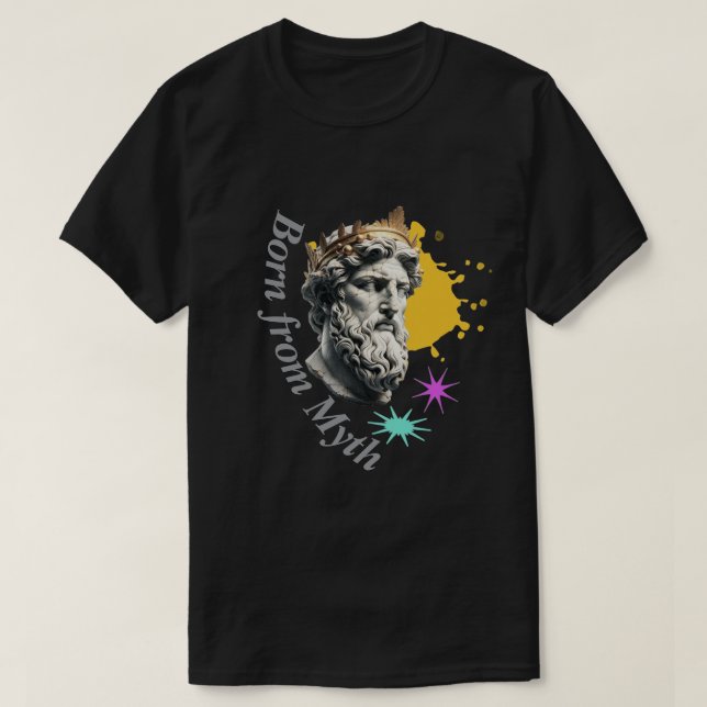 Camiseta Born From Myth - Aesthetic Classical Statue Art (Frente do Design)