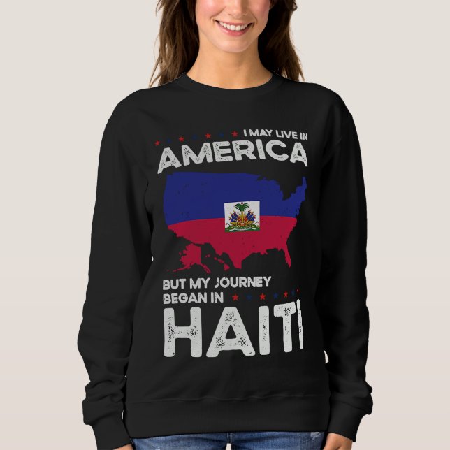 Camiseta Born Haitian Haiti American USA Citizenship (Frente)