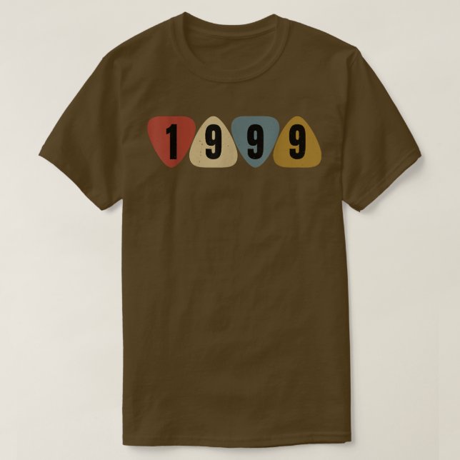 Camiseta Born In 1999 Guitarist Guitar Pick Music Birthday  (Frente do Design)