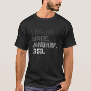 Camiseta Born In January 1959 Legend 63 Yrs Old 63Rd Birthd