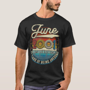 Camiseta Born In June 2001 20 Yrs Tee Vintage 20th Birthday