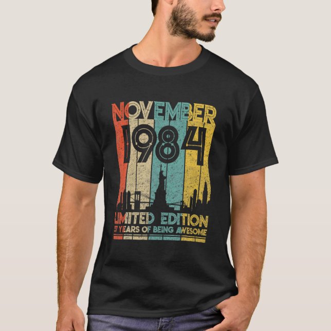 Camiseta Born In November 1984 Birthday Limited Edition 37 (Frente)