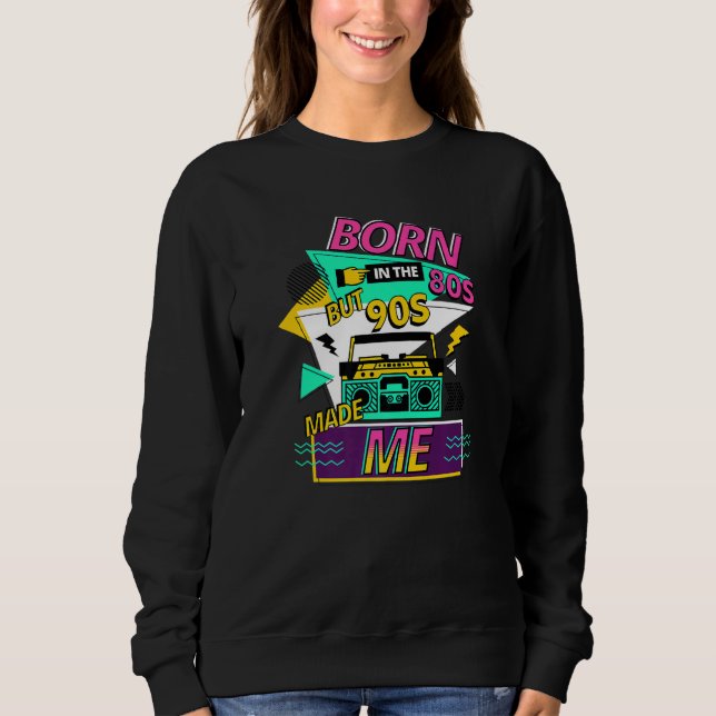 CAMISETA BORN IN THE 80S 90S MADE ME RETRO (Frente)