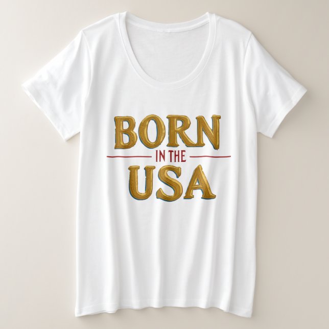 Camiseta BORN IN THE USA (Frente do Design)