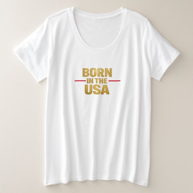 Camiseta BORN IN THE USA (Frente do Design)