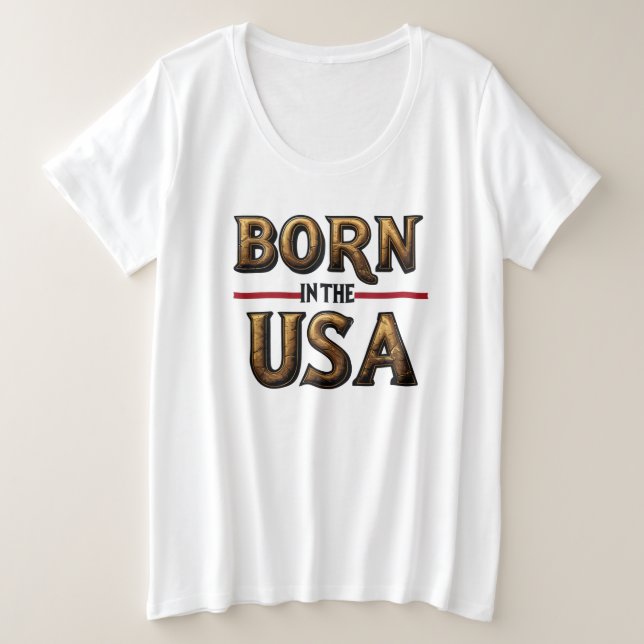 Camiseta BORN IN THE USA (Frente do Design)