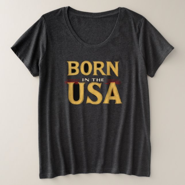 Camiseta BORN IN THE USA (Frente do Design)