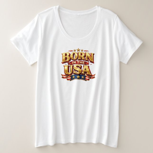 Camiseta BORN IN THE USA (Frente do Design)