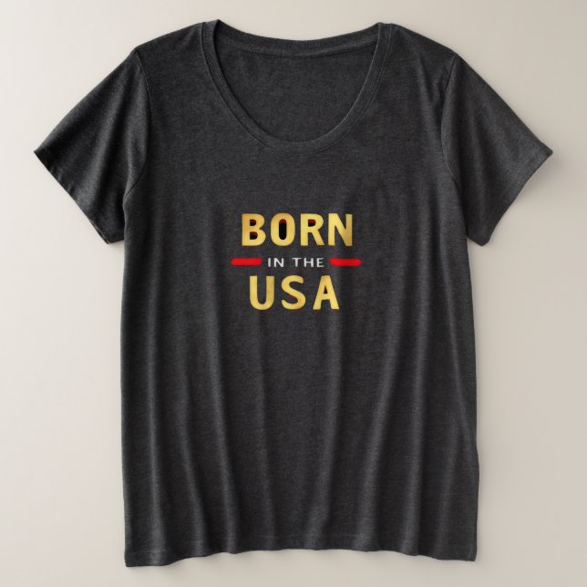 Camiseta BORN IN THE USA (Frente do Design)