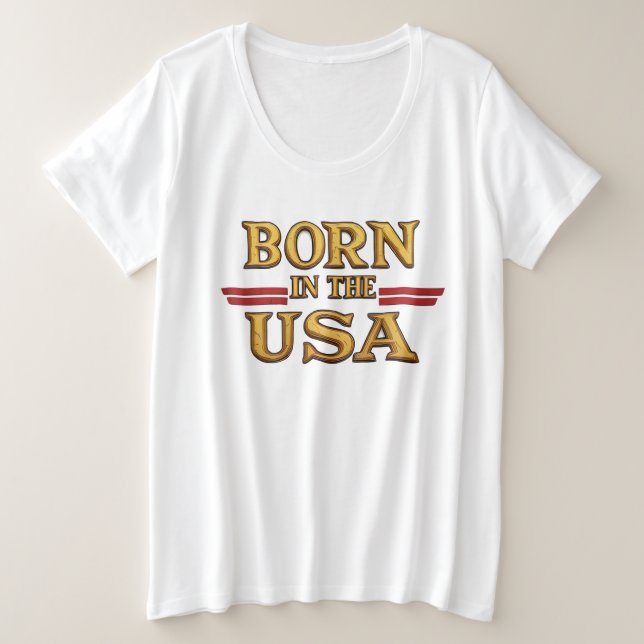 Camiseta BORN IN THE USA (Frente do Design)
