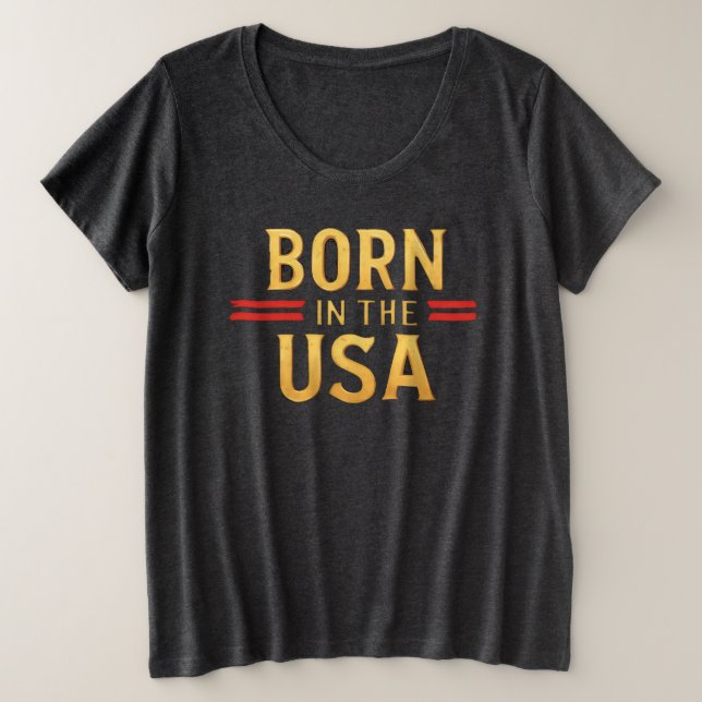Camiseta BORN IN THE USA (Frente do Design)