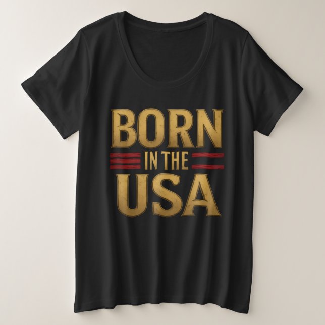 Camiseta BORN IN THE USA (Frente do Design)