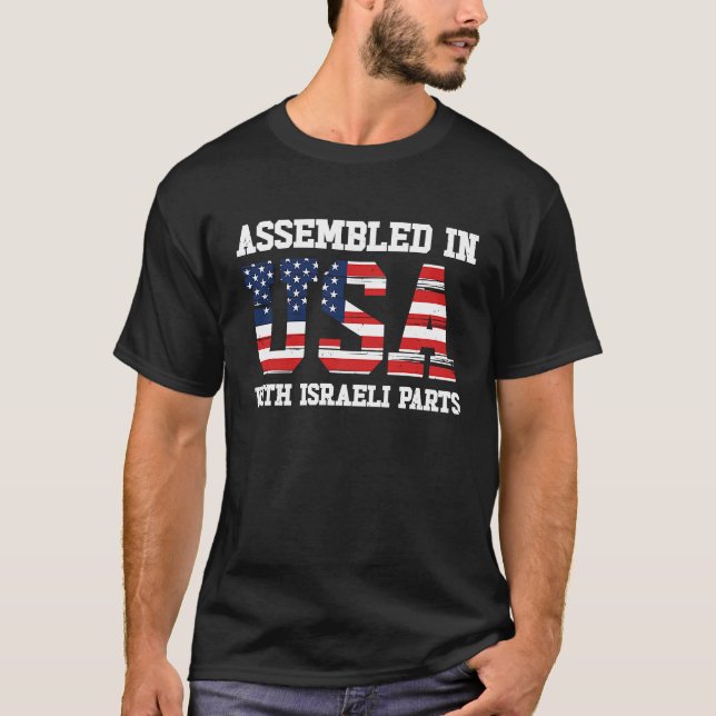 Camiseta Born Israeli Israel American USA Citizenship  1 (Frente)