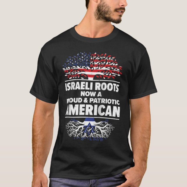 Camiseta Born Israeli Israel American USA Citizenship Ragla (Frente)