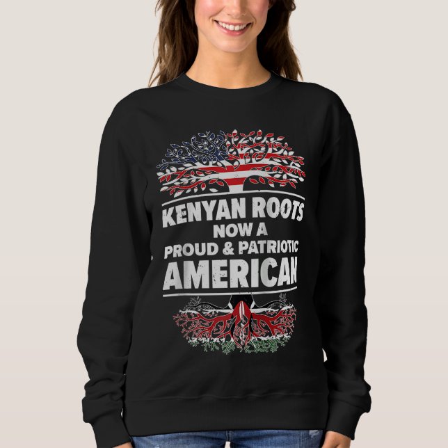 Camiseta Born Kenyan Kenya American USA Citizenship Raglan  (Frente)