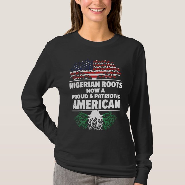 Camiseta Born Nigerian Nigeria American USA Citizenship (Frente)