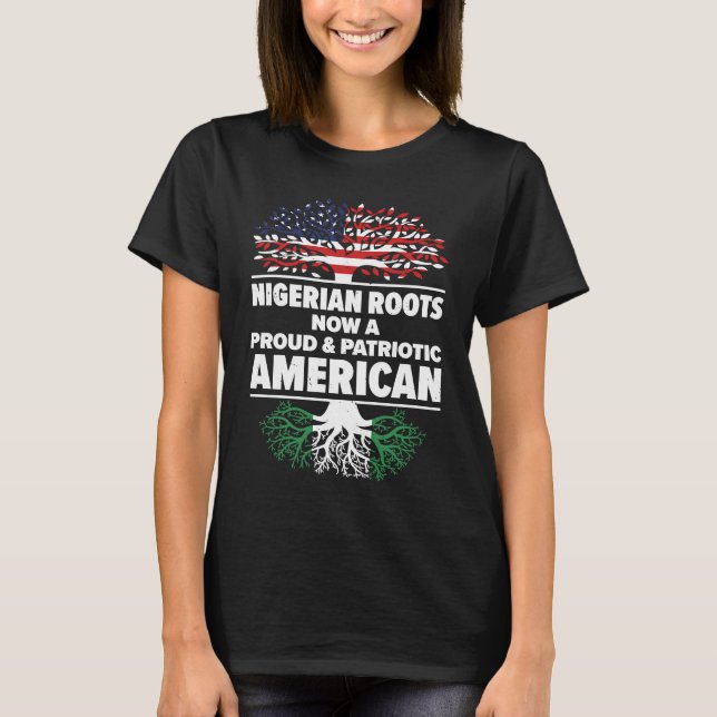 Camiseta Born Nigerian Nigeria American USA Citizenship (Frente)