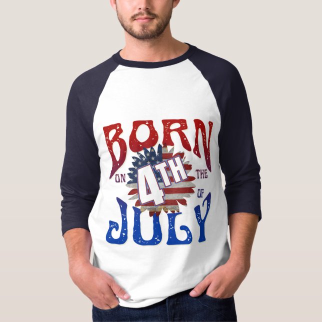 Camiseta BORN ON THE 4TH OF JULY (Frente)