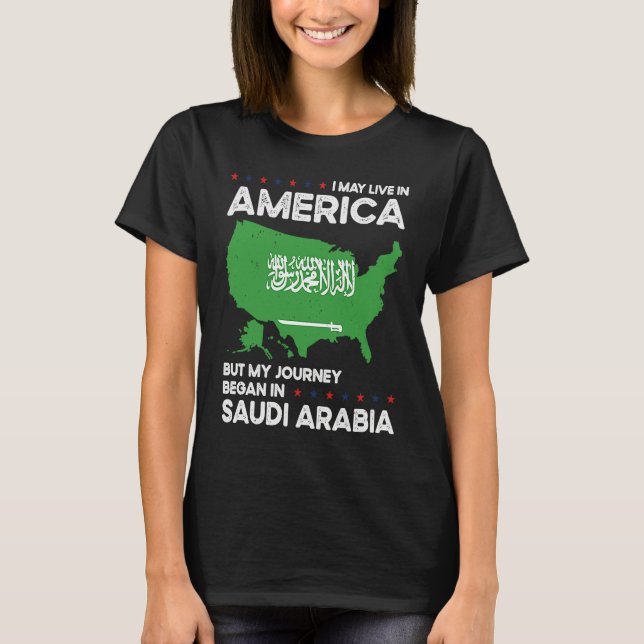 Camiseta Born Saudi Arabian Saudi Arabia American USA Citiz (Frente)
