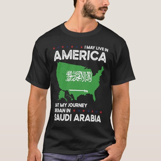 Camiseta Born Saudi Arabian Saudi Arabia American USA Citiz (Frente)
