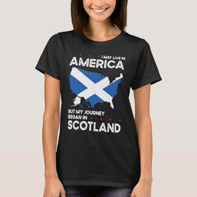 Camiseta Born Scottish Scotland American USA Citizenship  1 (Frente)