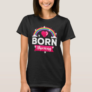 Camiseta Born this way for a LGBT lesbian clothing for wome