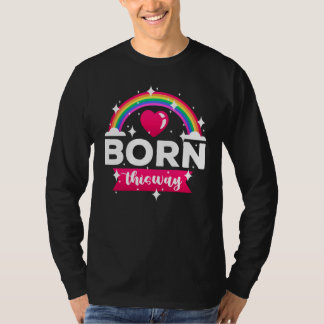 Camiseta Born this way for a LGBT lesbian clothing for wome